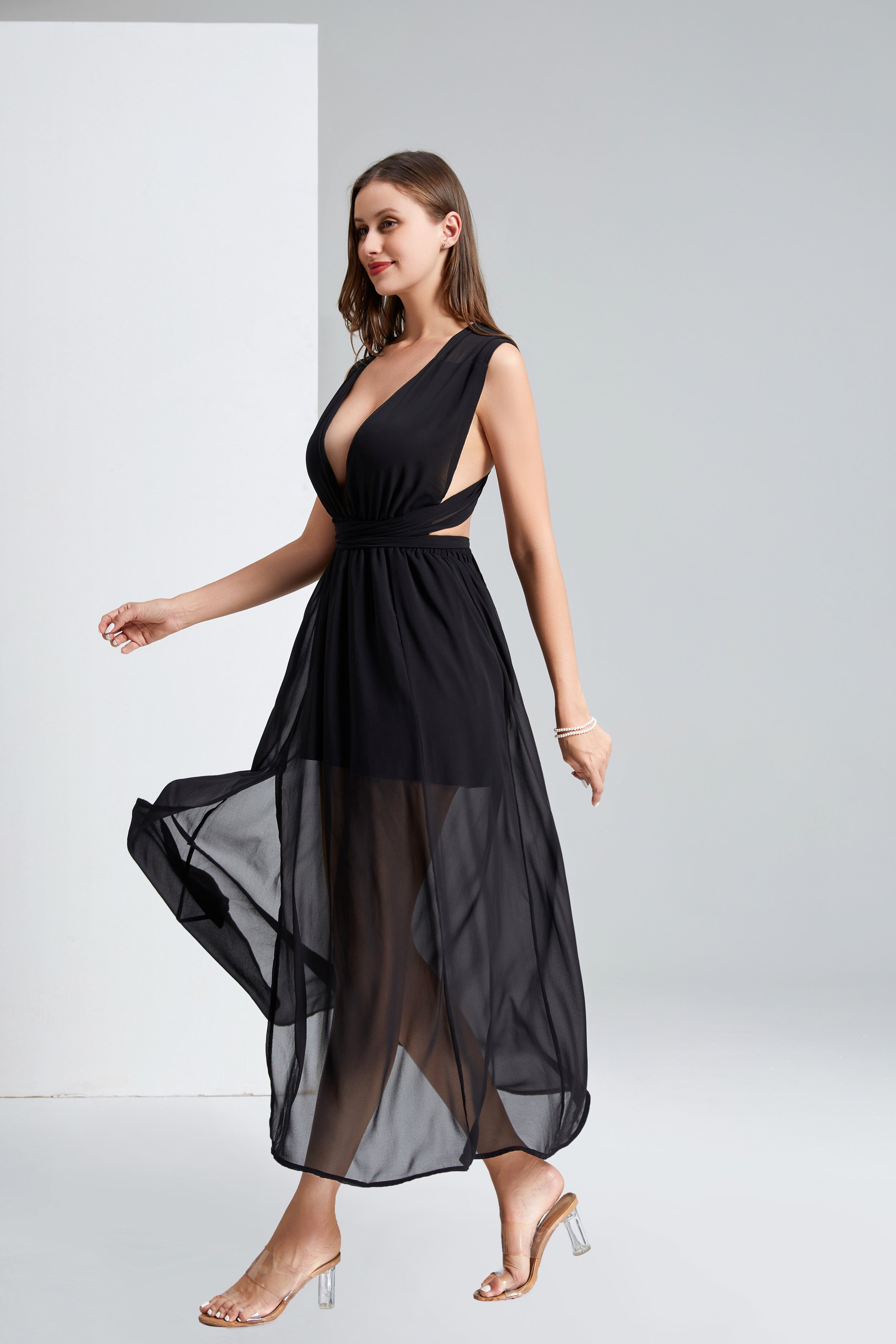 Q25 Convertible Tie Maxi Dress