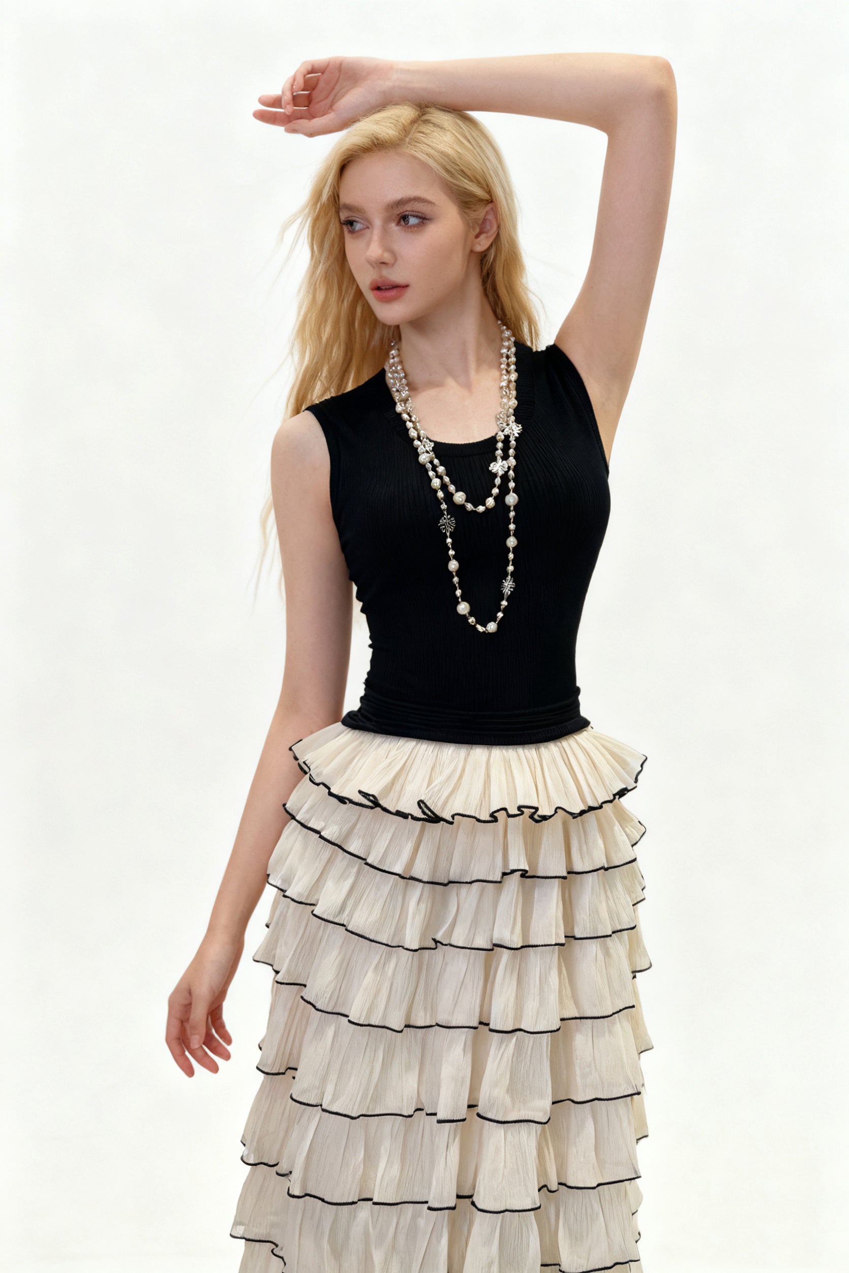 Q25 Knit Layered Dress