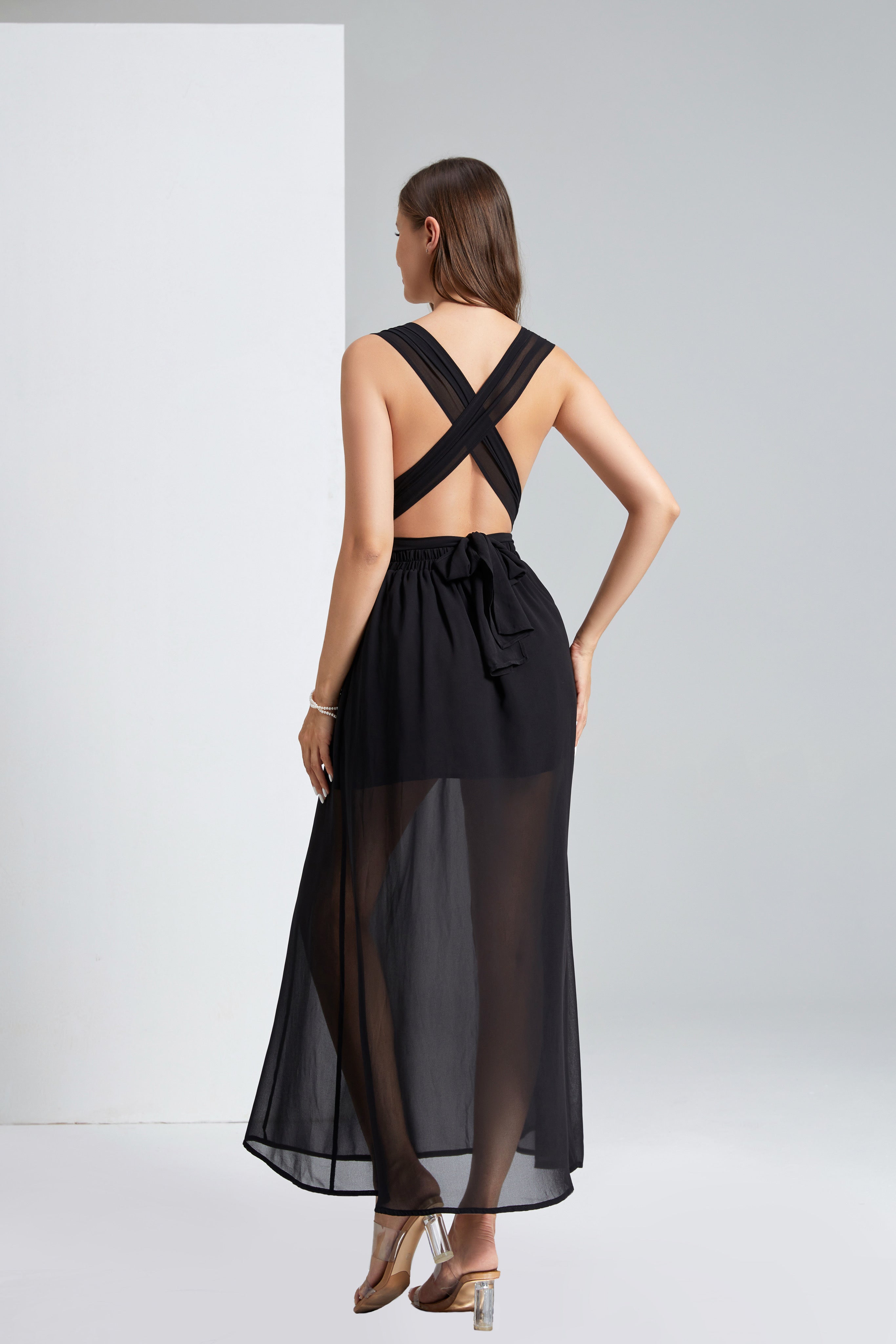 Q25 Convertible Tie Maxi Dress