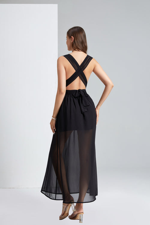 Q25 Convertible Tie Maxi Dress