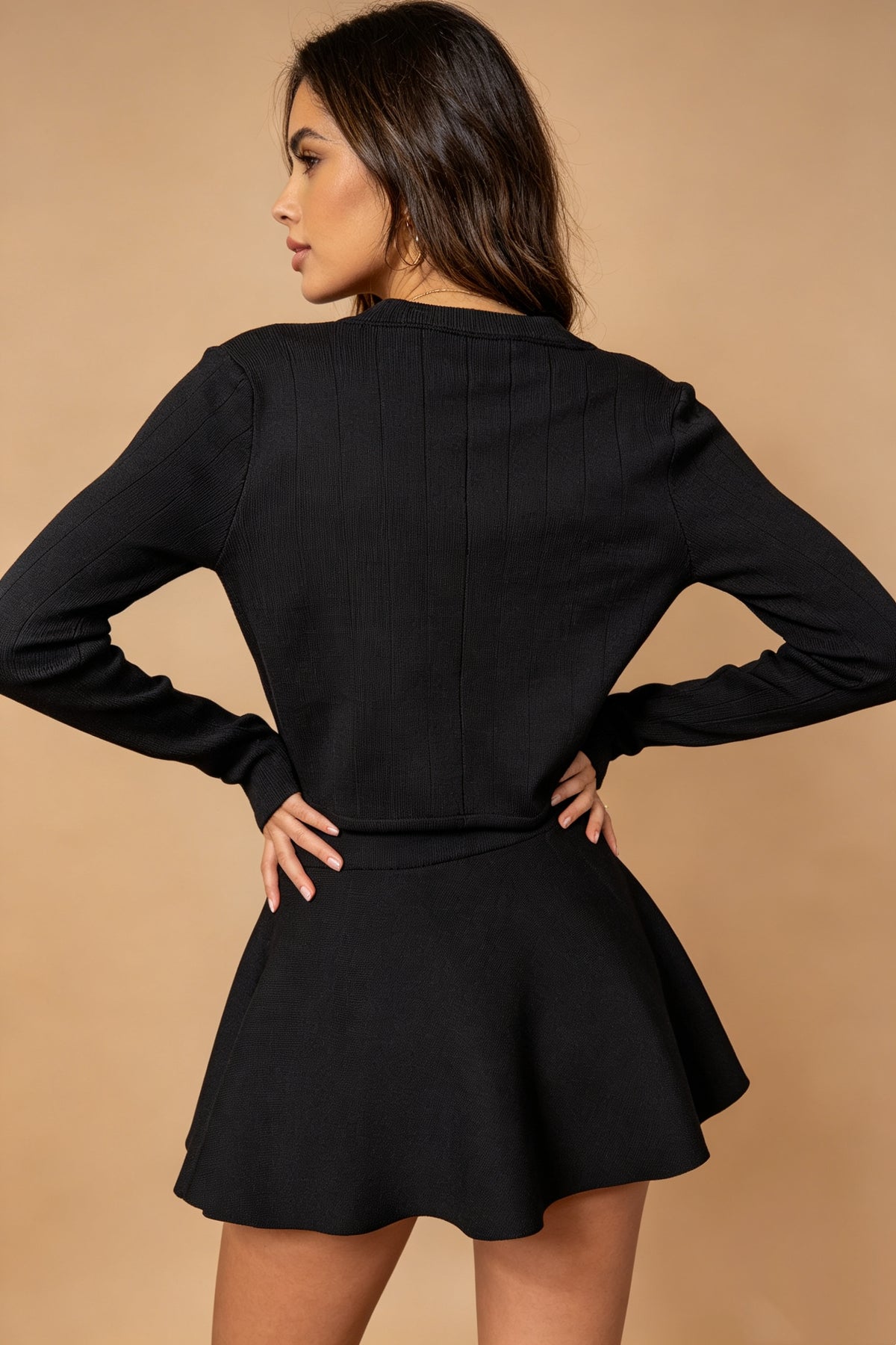Q26 Ribbed Knit Two-Piece Set