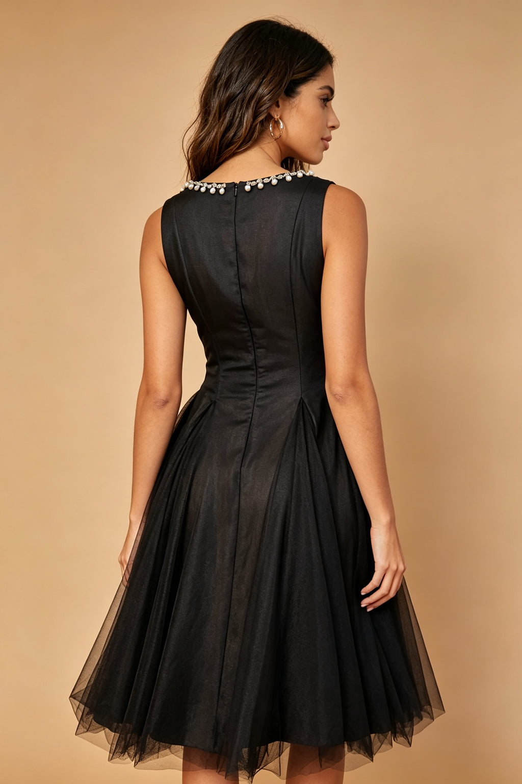Q26 Pearl-Embellished Tulle Midi Dress