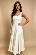 Q26 Sculpted Square-Neck Dress with Pockets