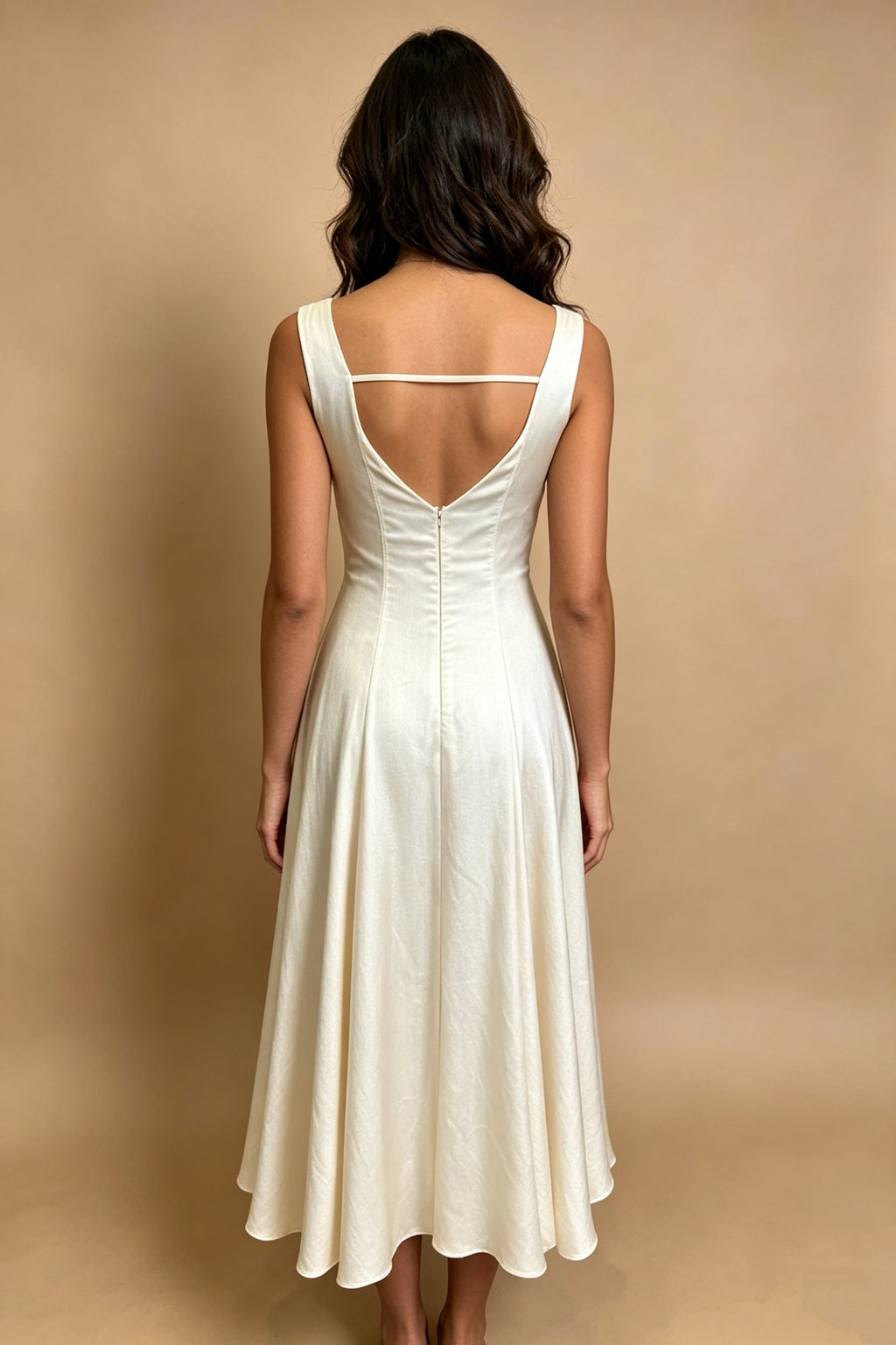 Q26 Sculpted Square-Neck Dress with Pockets