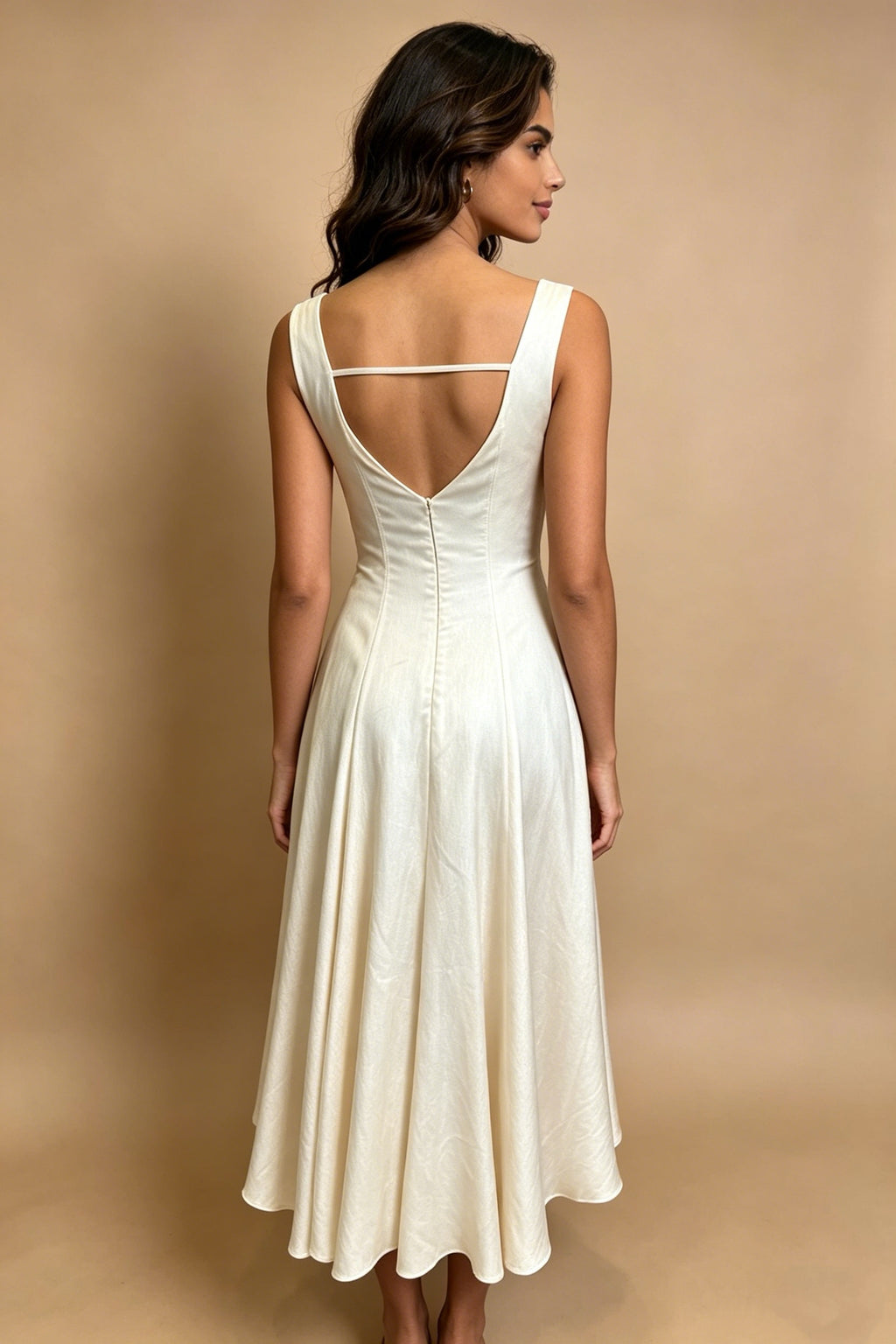Q26 Sculpted Square-Neck Dress with Pockets