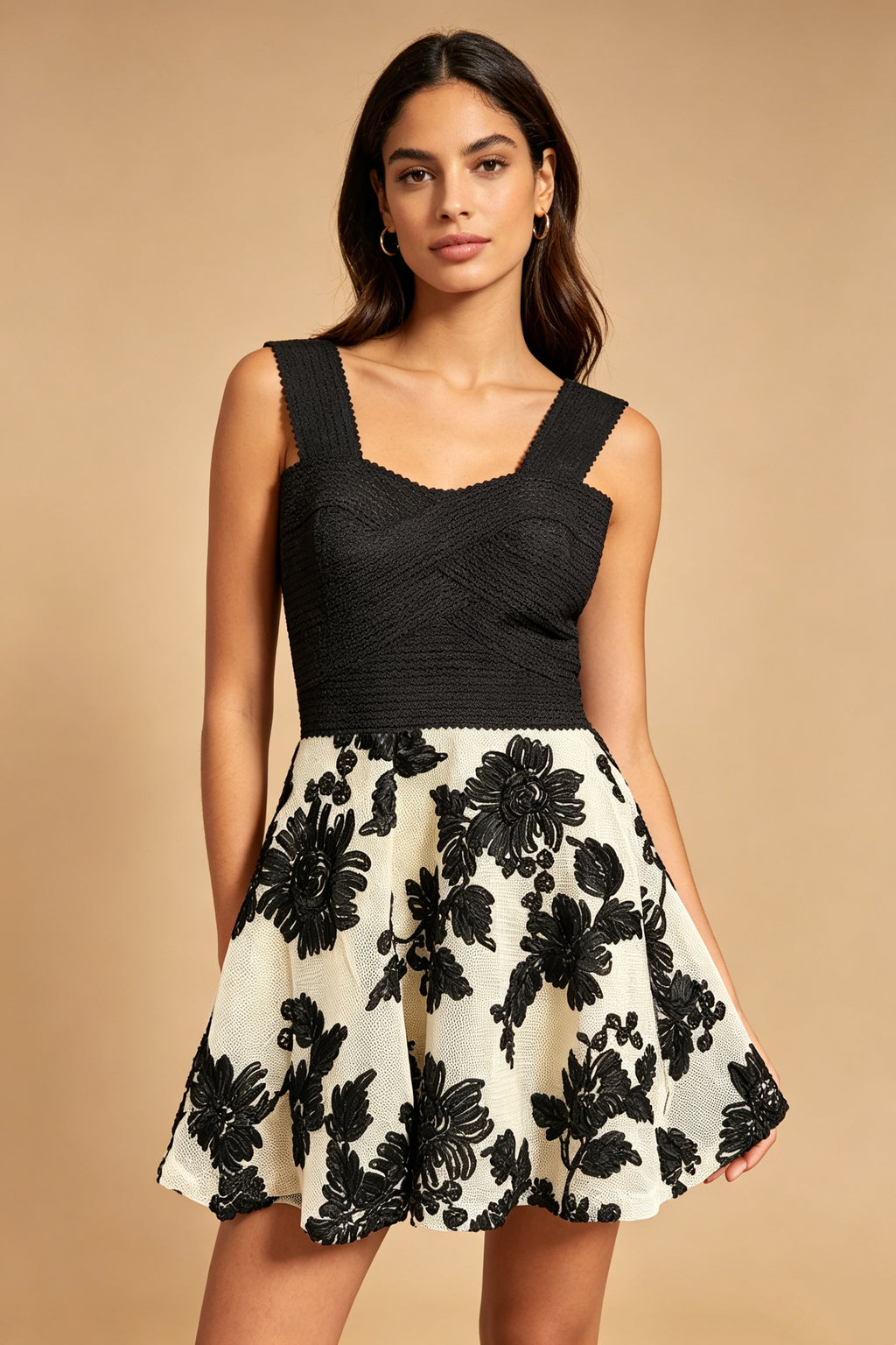 Q26 Floral Fit-and-Flare Mini Dress
