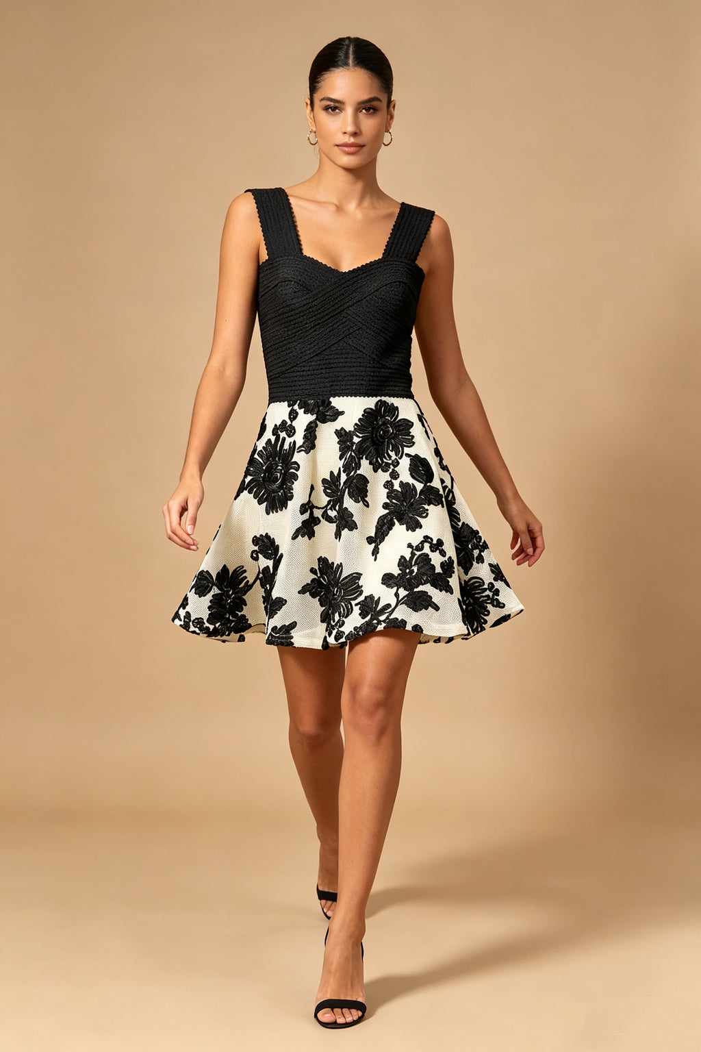 Q26 Floral Fit-and-Flare Mini Dress