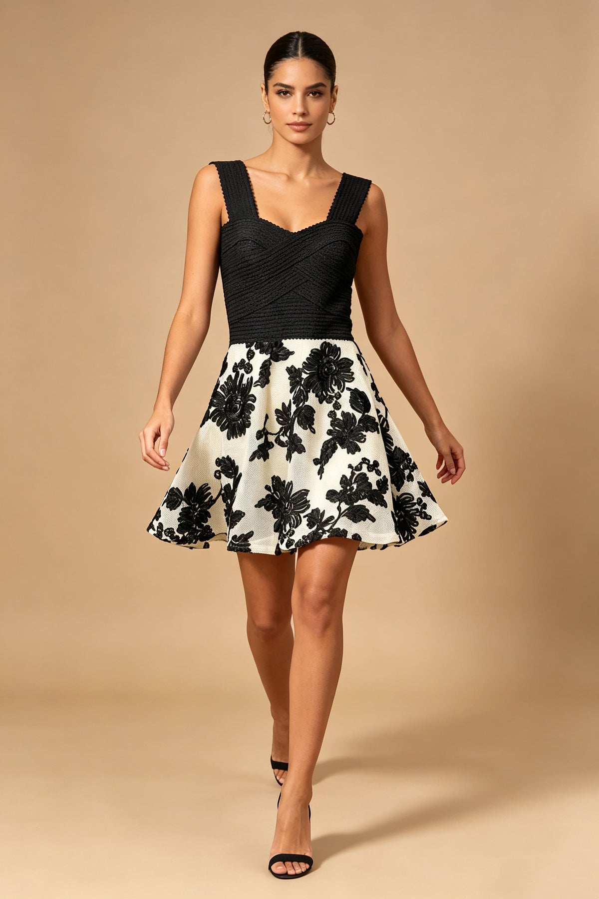 Q26 Floral Fit-and-Flare Mini Dress