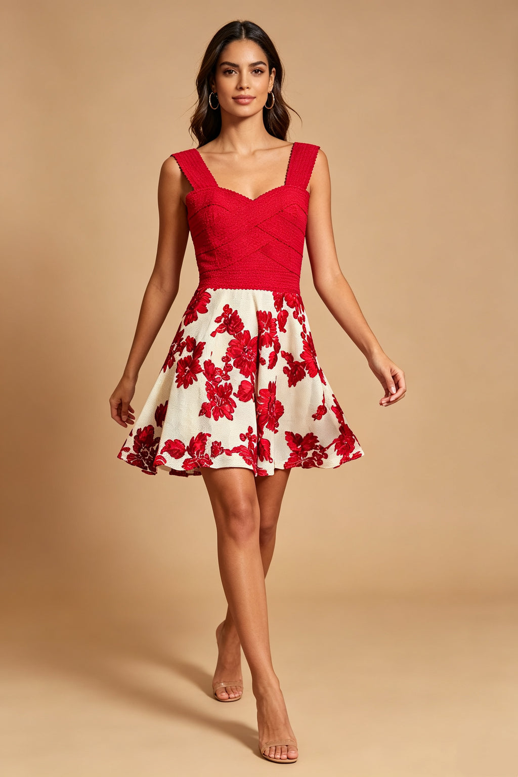 Q26 Floral Fit-and-Flare Mini Dress