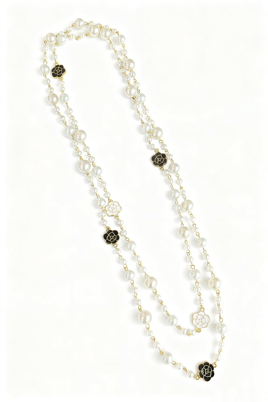Rose Pearl Chain Necklace
