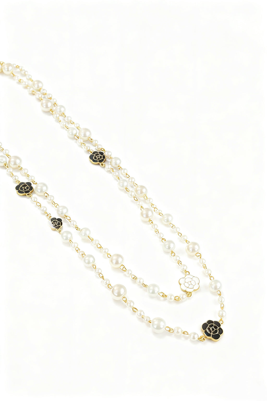 Rose Pearl Chain Necklace
