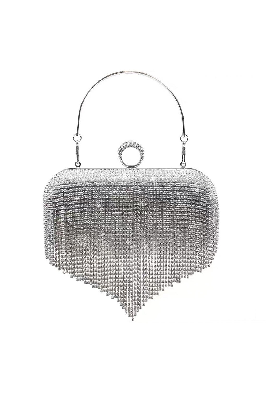 Rhinestone Handbag with Tassels