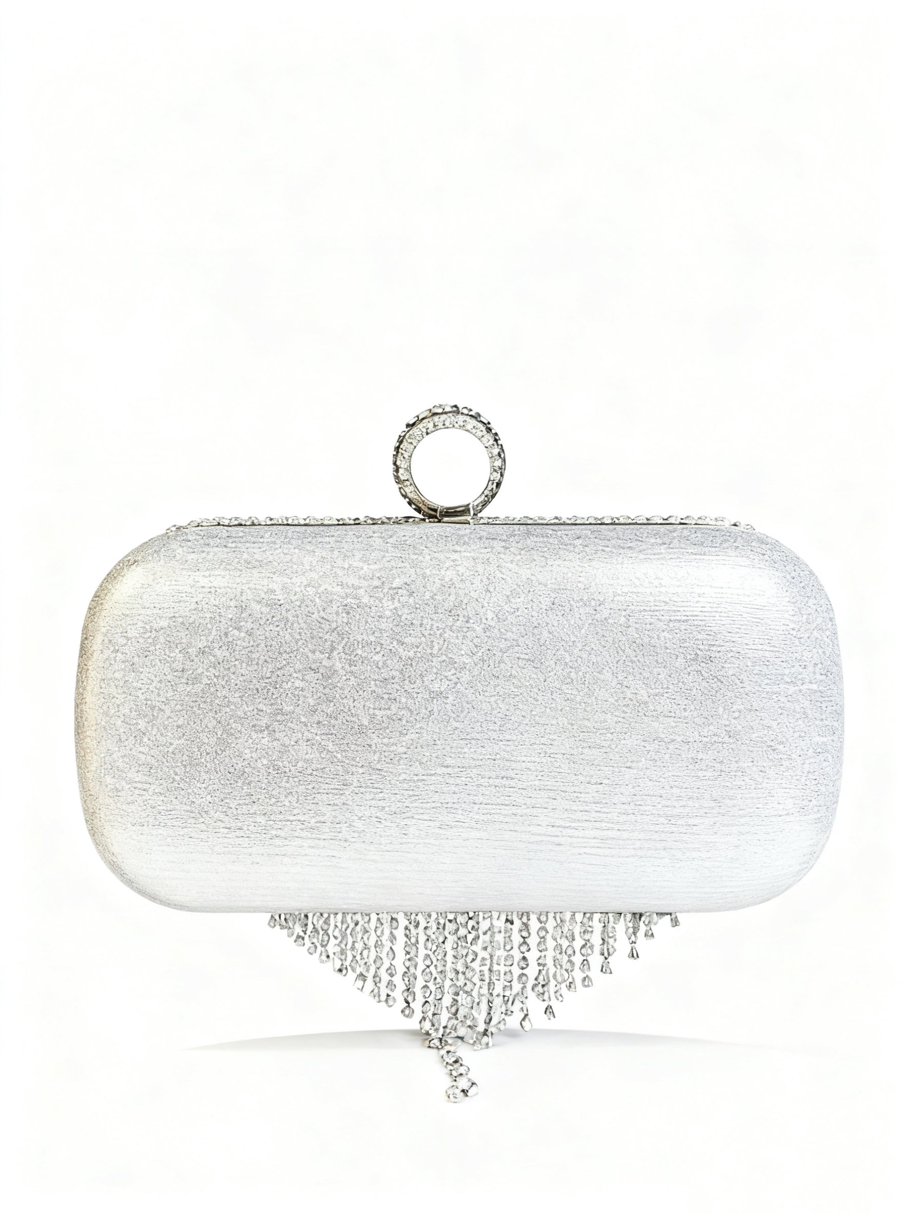 Rhinestone Handbag with Tassels