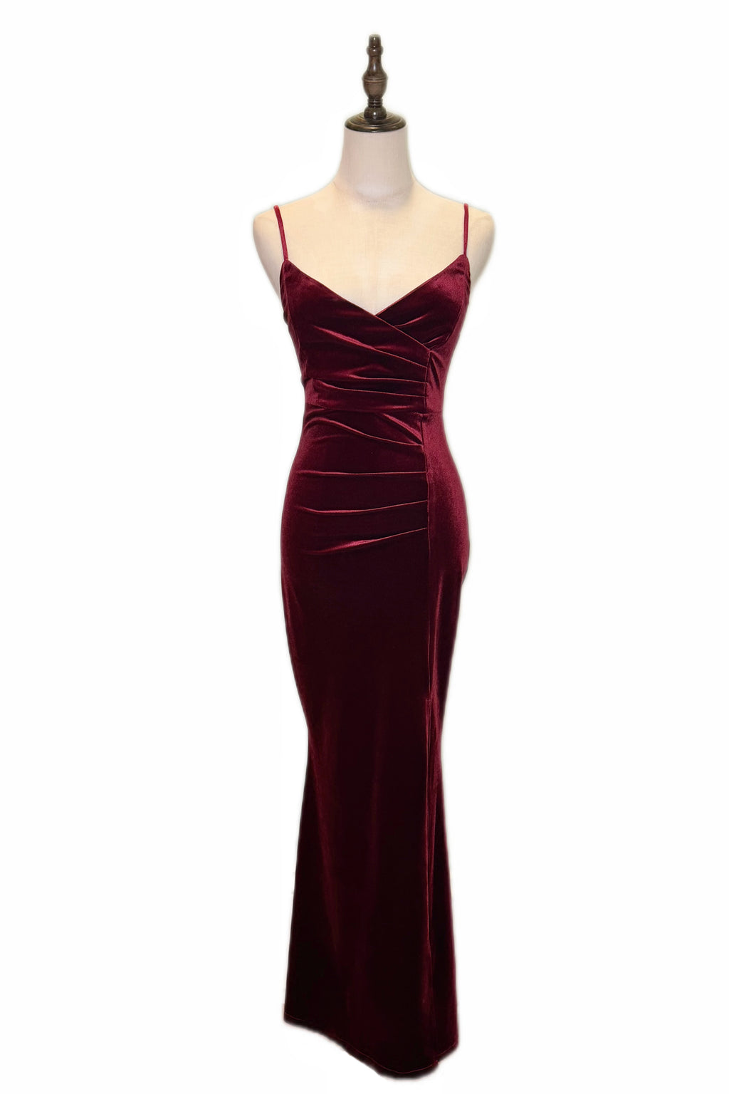 Q25 Velvet V-Neck Long Dress