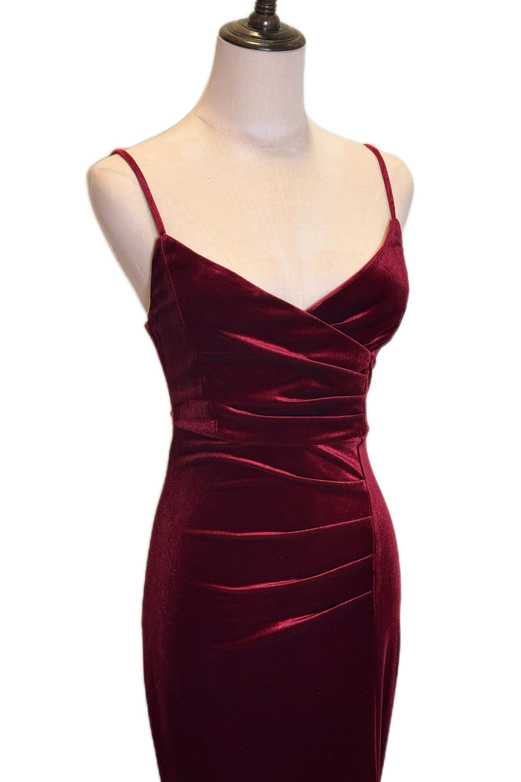 Q25 Velvet V-Neck Long Dress