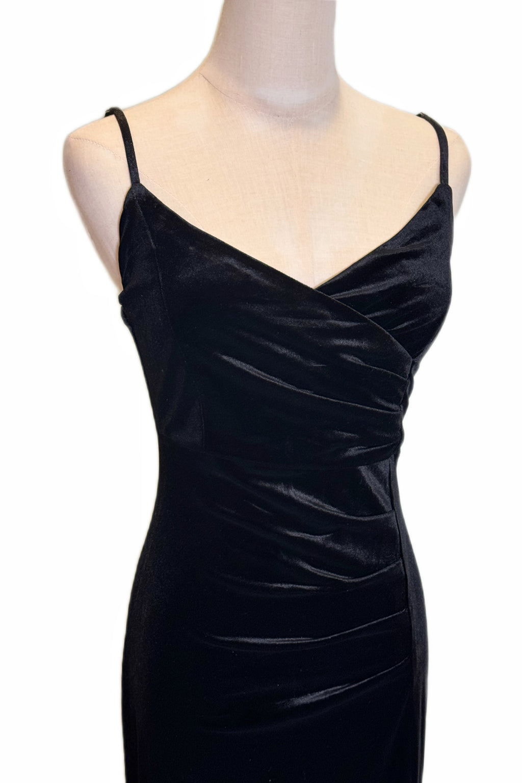 Q25 Velvet V-Neck Long Dress