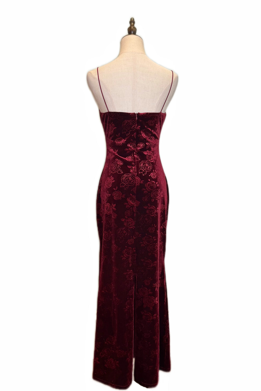 Q25 Velvet Rose Print Dress