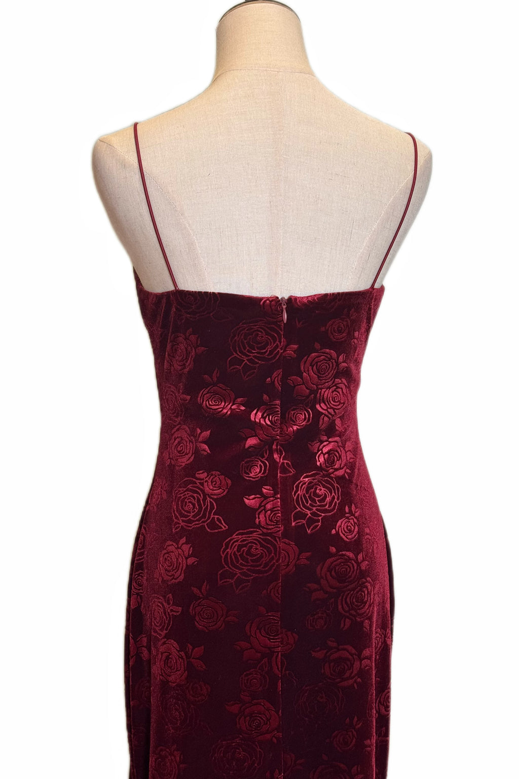 Q25 Velvet Rose Print Dress