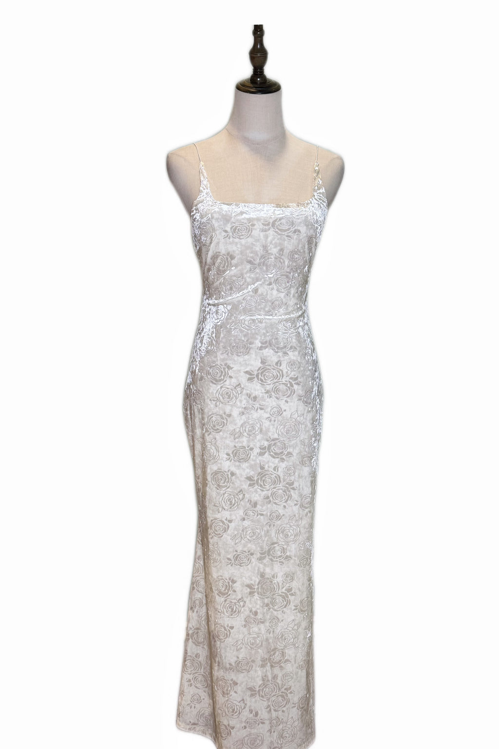 Q25 Velvet Rose Print Dress