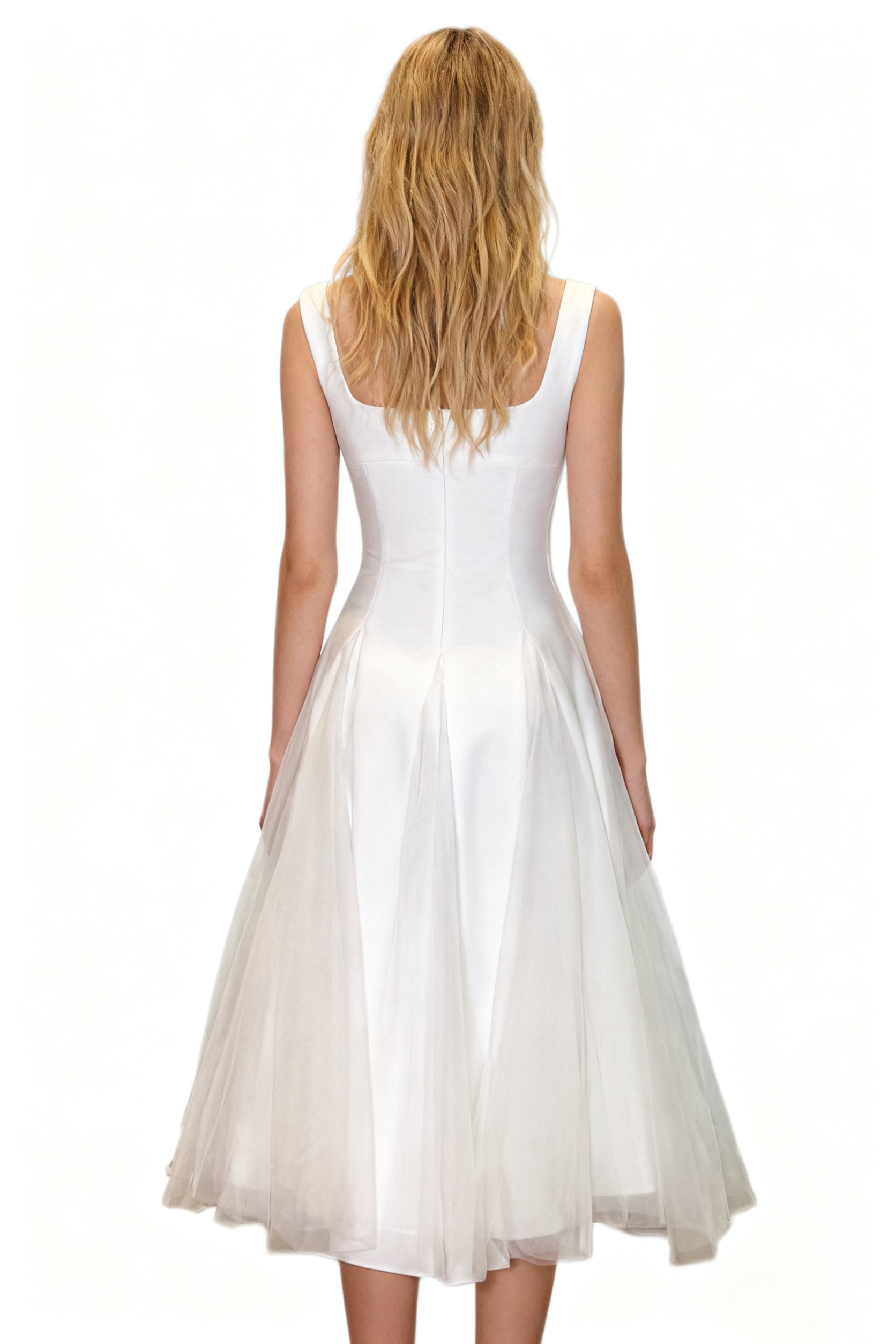 Q25 Fit & Flare Mesh Dress