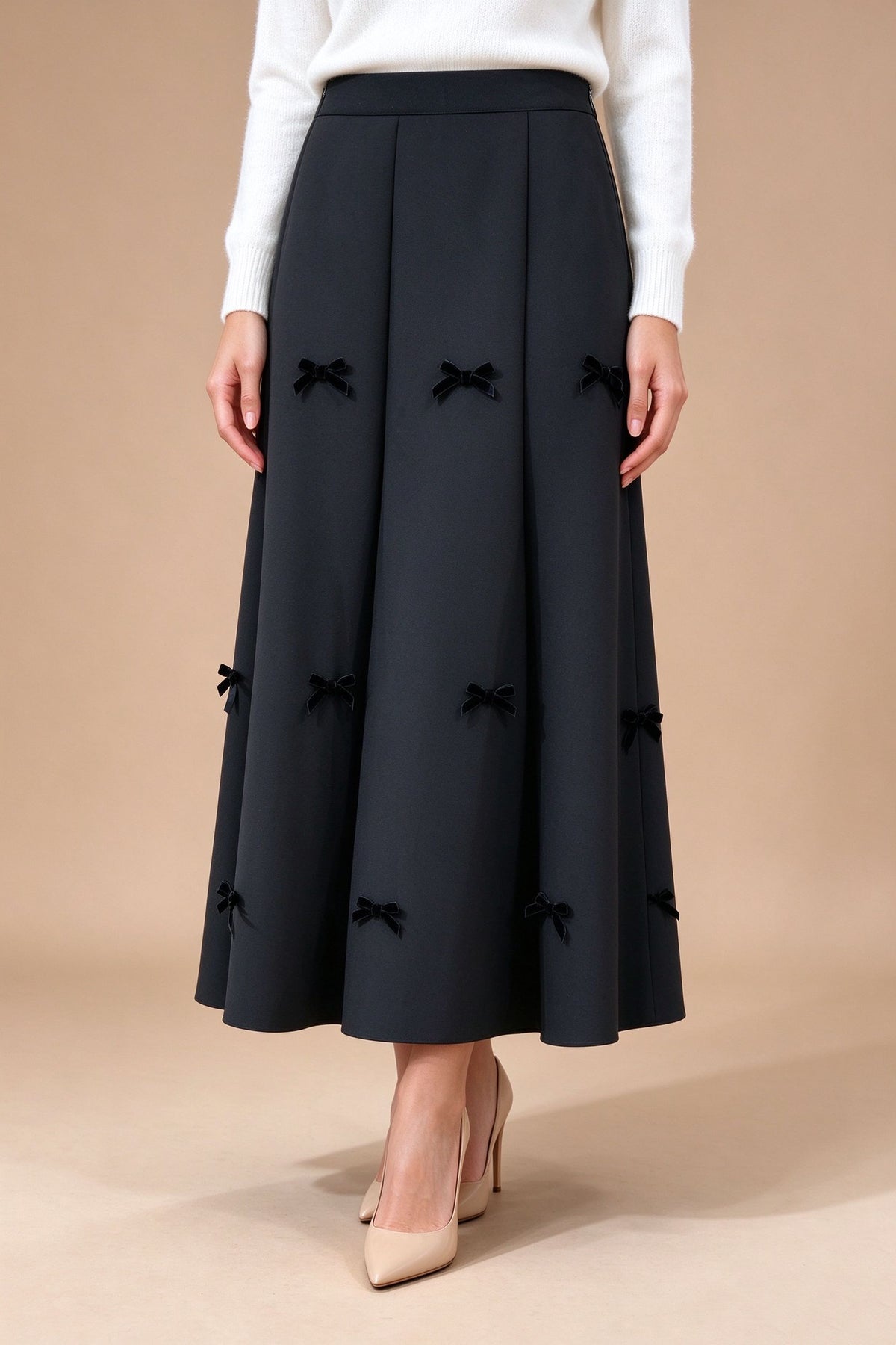 Q26 Scattered Bow Long Skirt