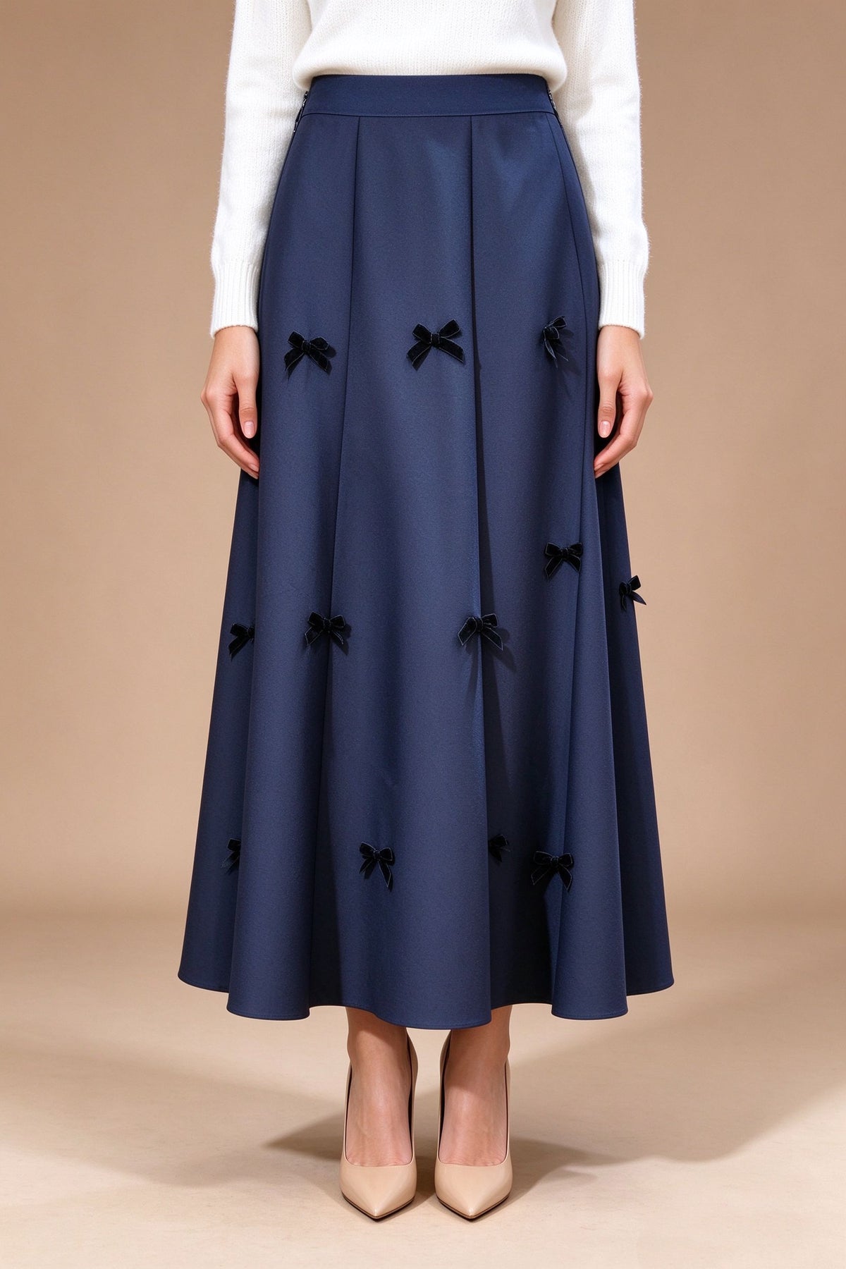 Q26 Scattered Bow Long Skirt