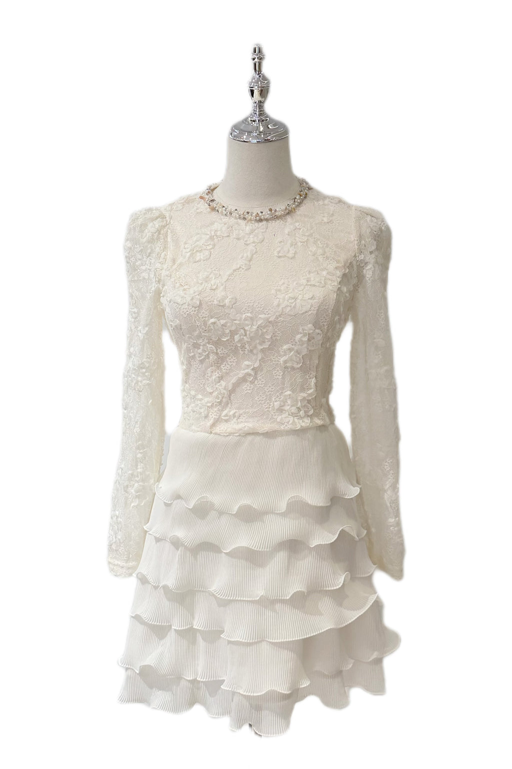 Q25 Lace & Ruffle Layer Dress