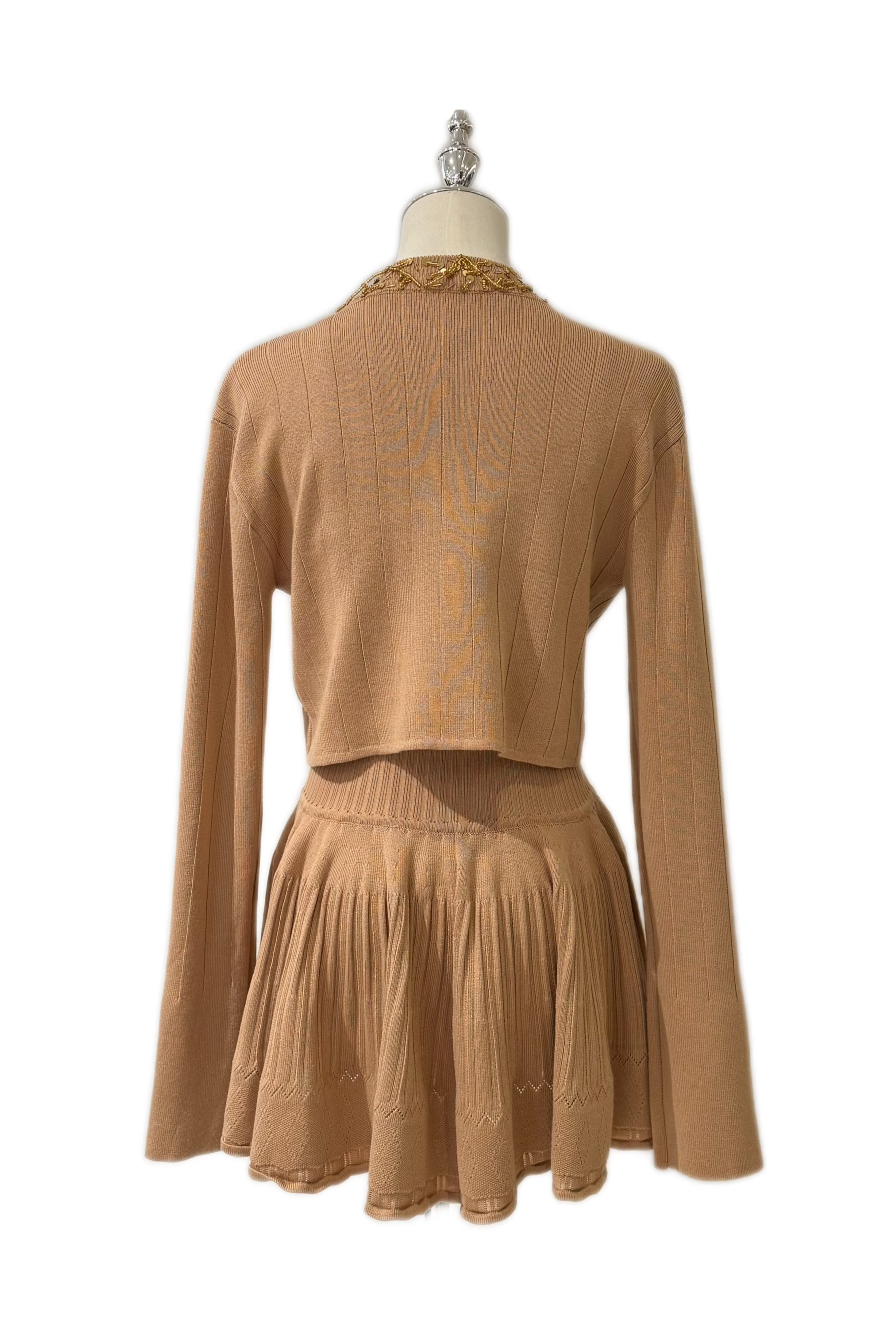 Q25 Jewel-Neck Two-Piece Sweater Dress Set