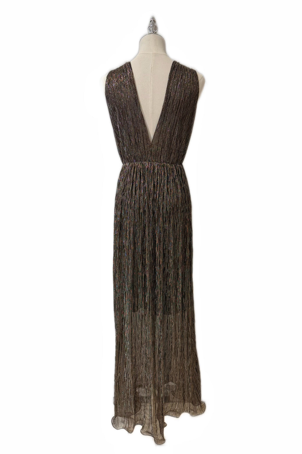 Q25 Sparkle V-Neck Gown with Belt