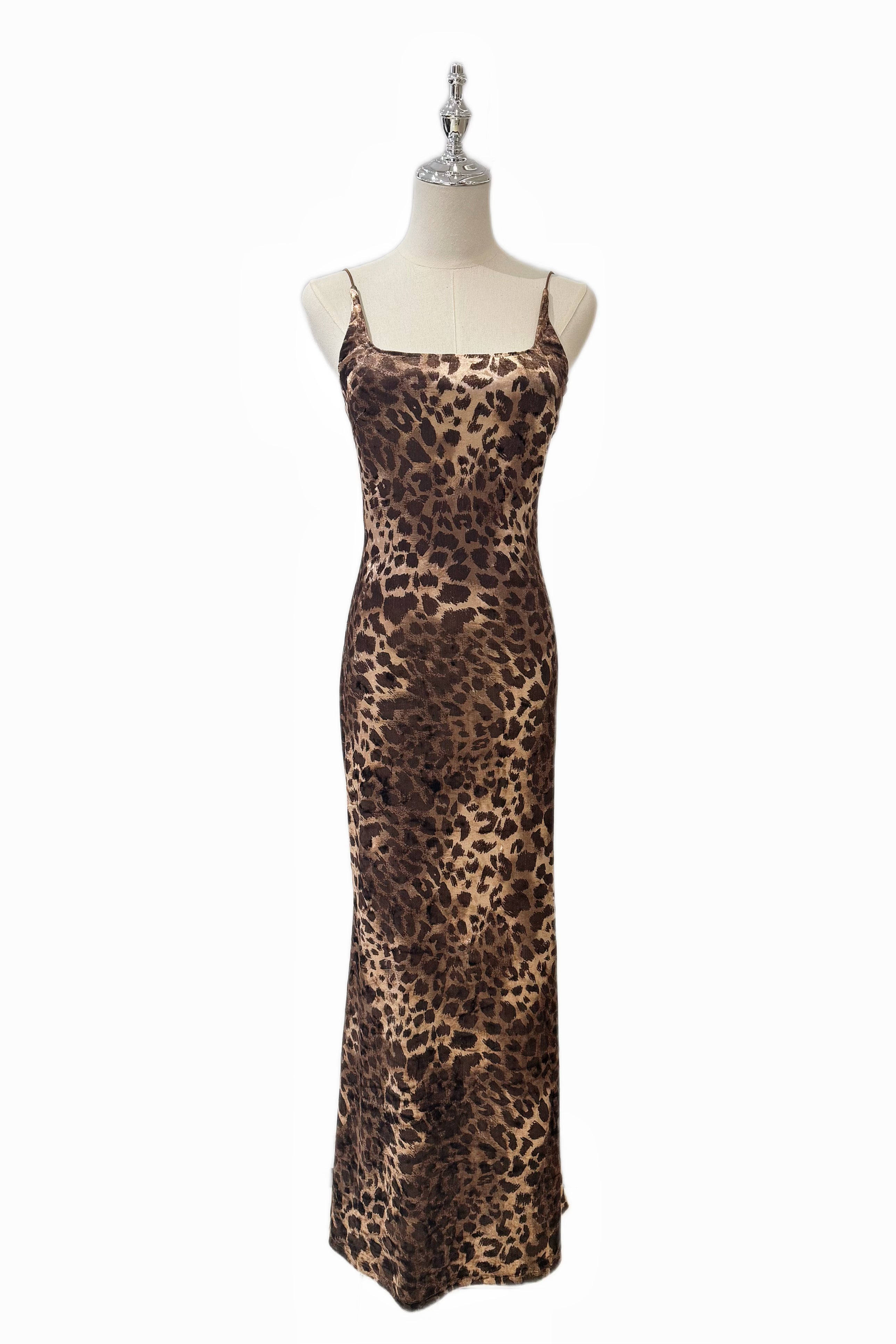 Q25 Velvet Leopard Bodycon Dress