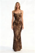 Q25 Velvet Leopard Bodycon Dress