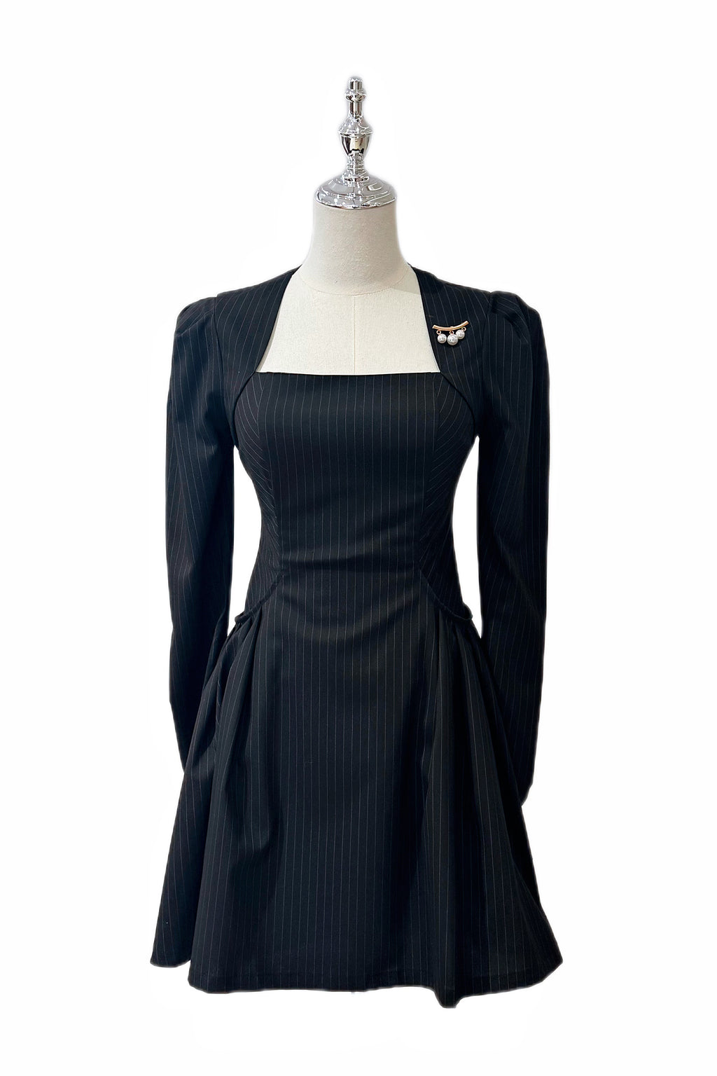 Q25 Pinstripe Blazer Mini Dress