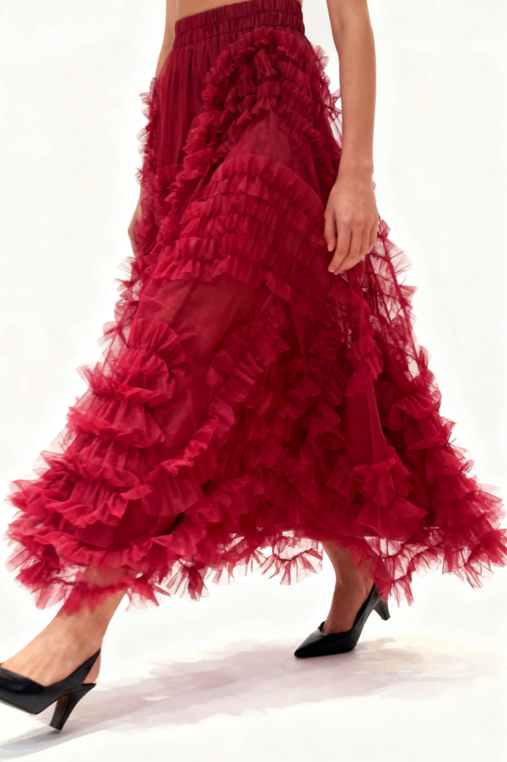 Q25 Layered Lace Puffy Skirt