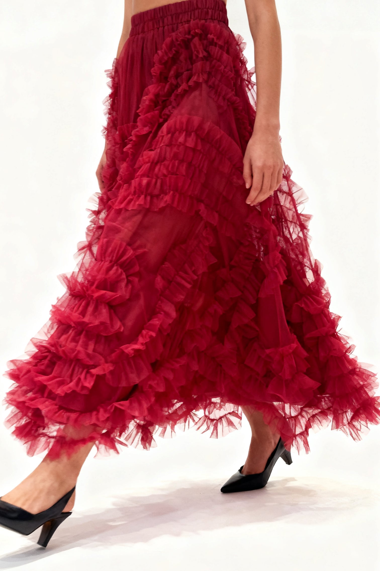 Q25 Layered Lace Puffy Skirt