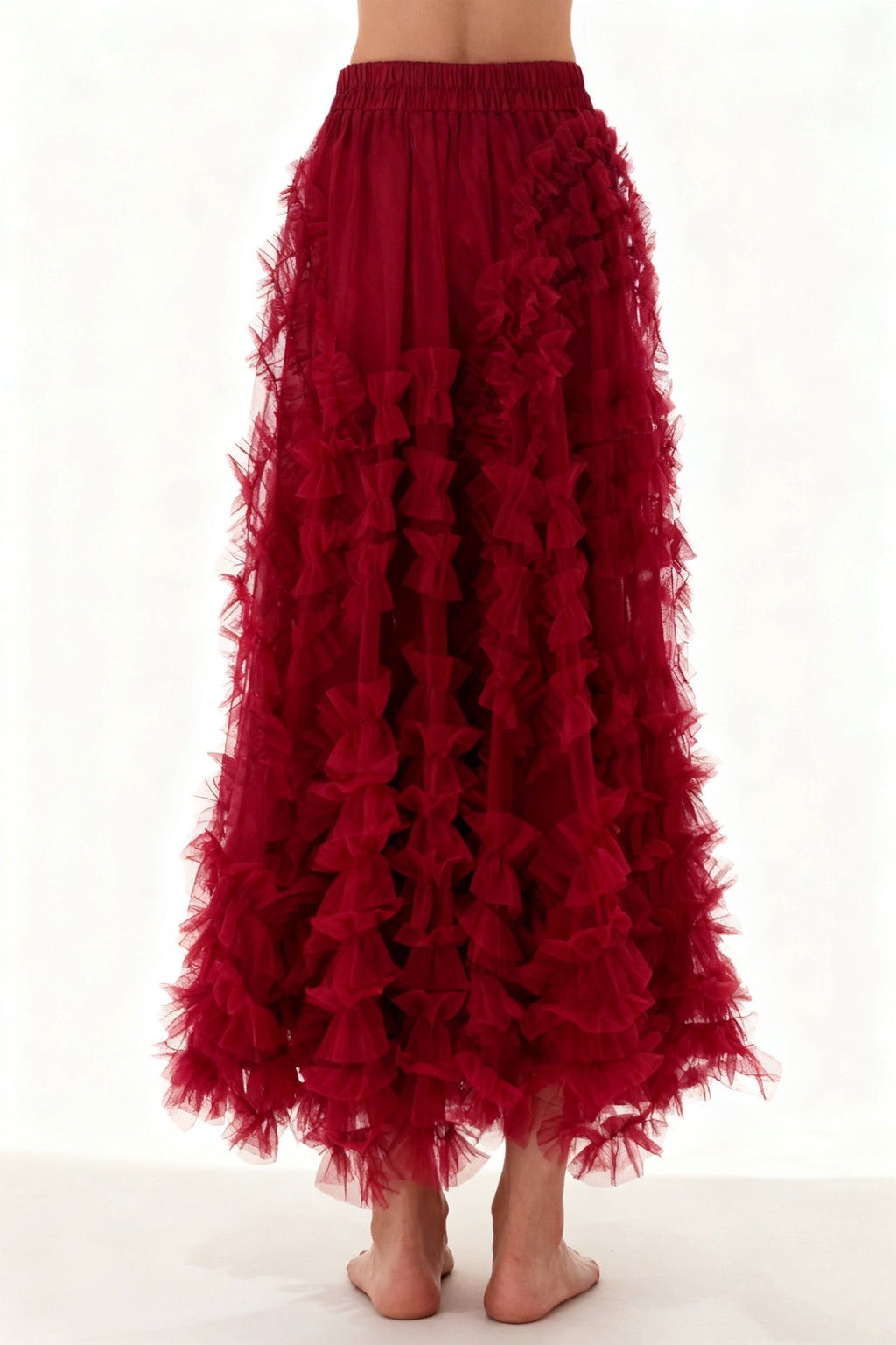 Q25 Layered Lace Puffy Skirt