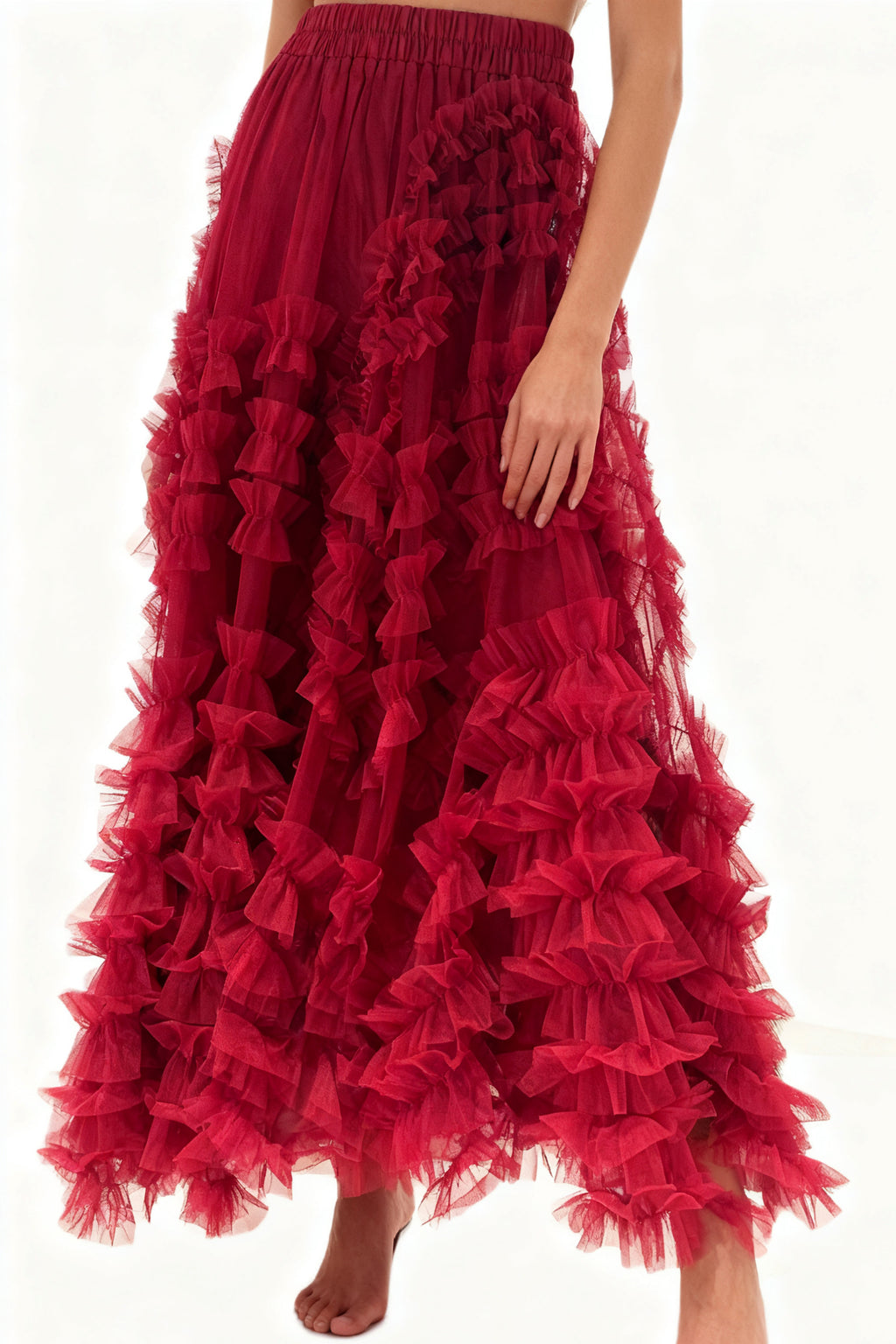 Q25 Layered Lace Puffy Skirt