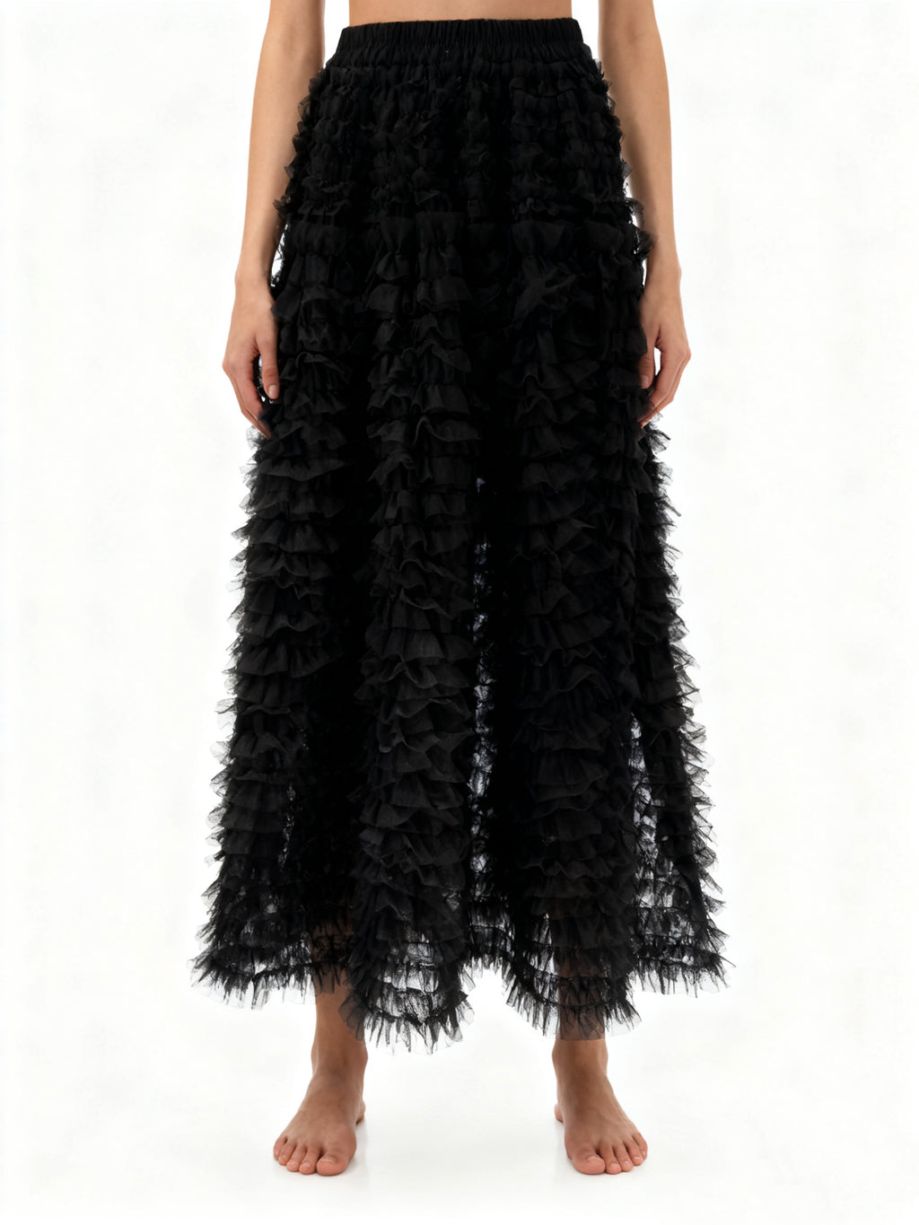 Q25 Symmetrical Layered Lace Skirt