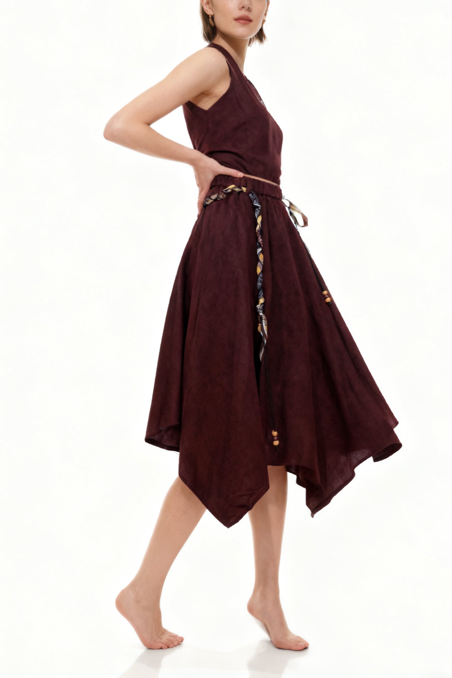 Q25 Suede Midi Skirt