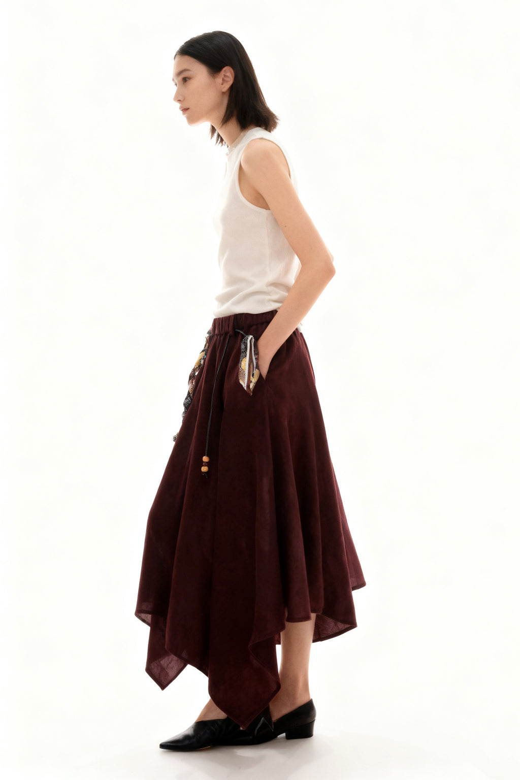 Q25 Suede Midi Skirt