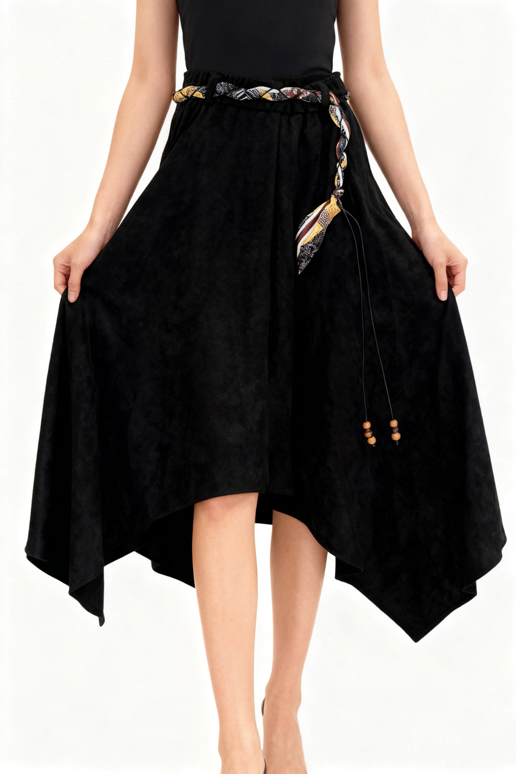 Q25 Suede Midi Skirt
