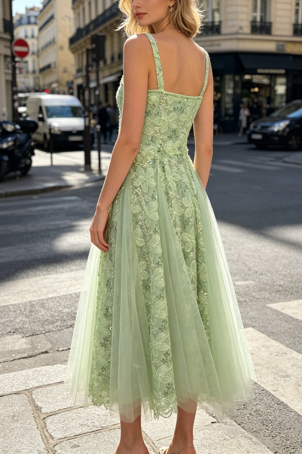 Q26 Blossom Lace Layered Long Dress