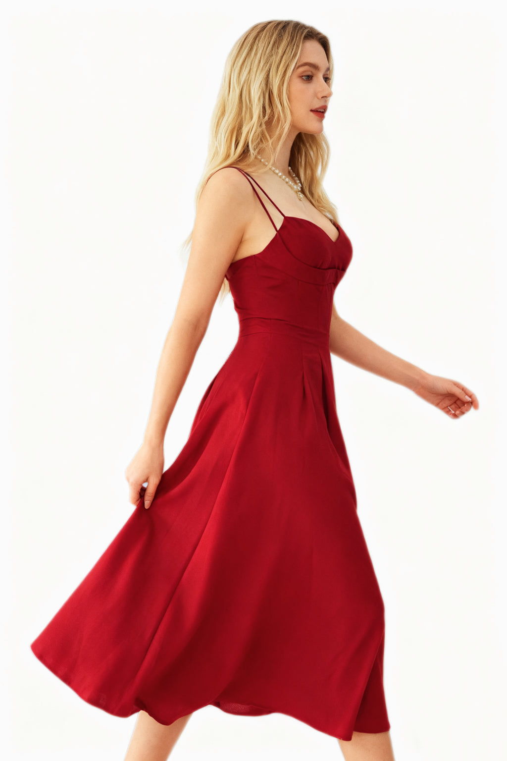 Q25 Double-Strap Midi Dress