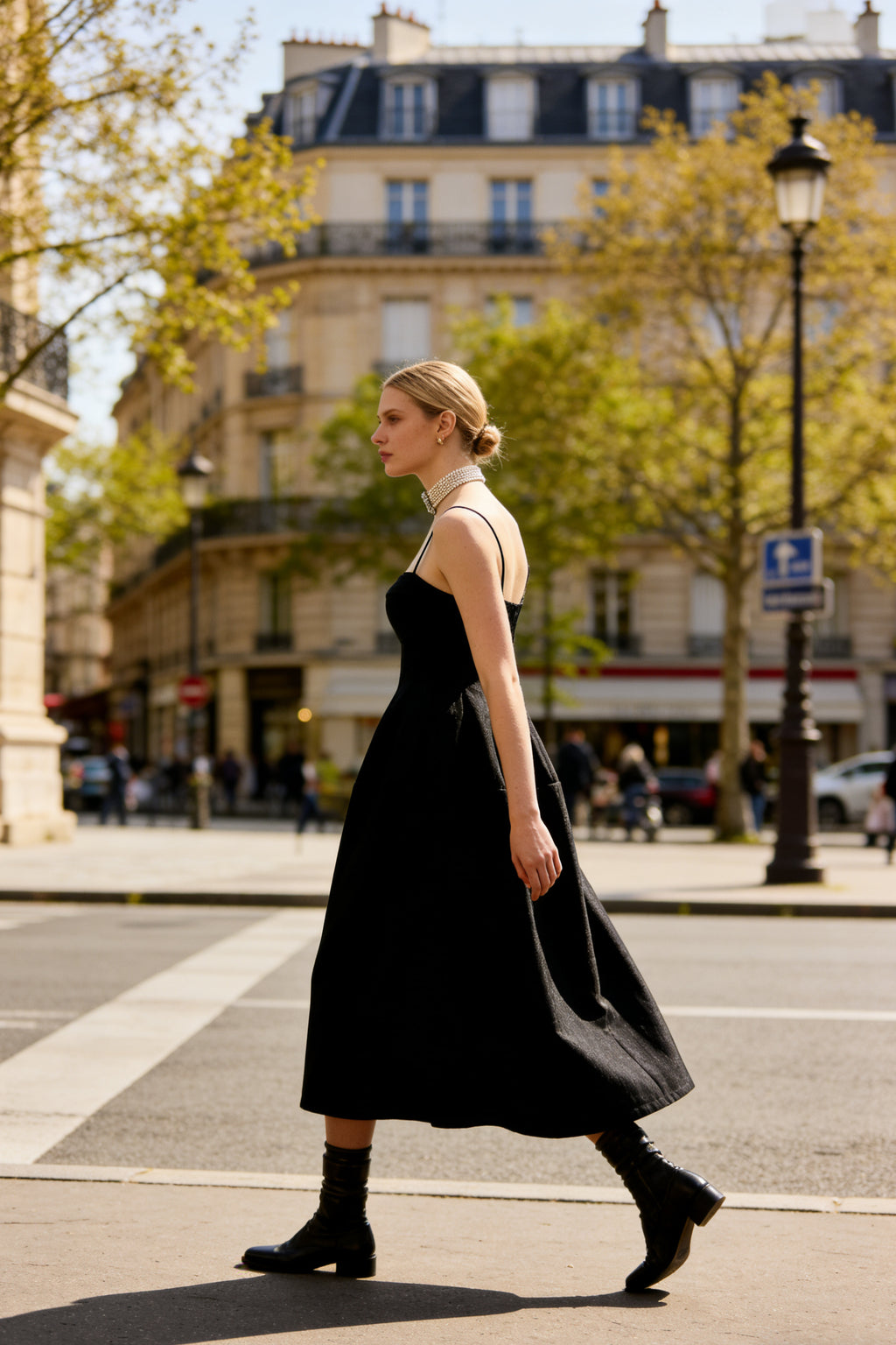 Q26 Satin Corset Midi Dress