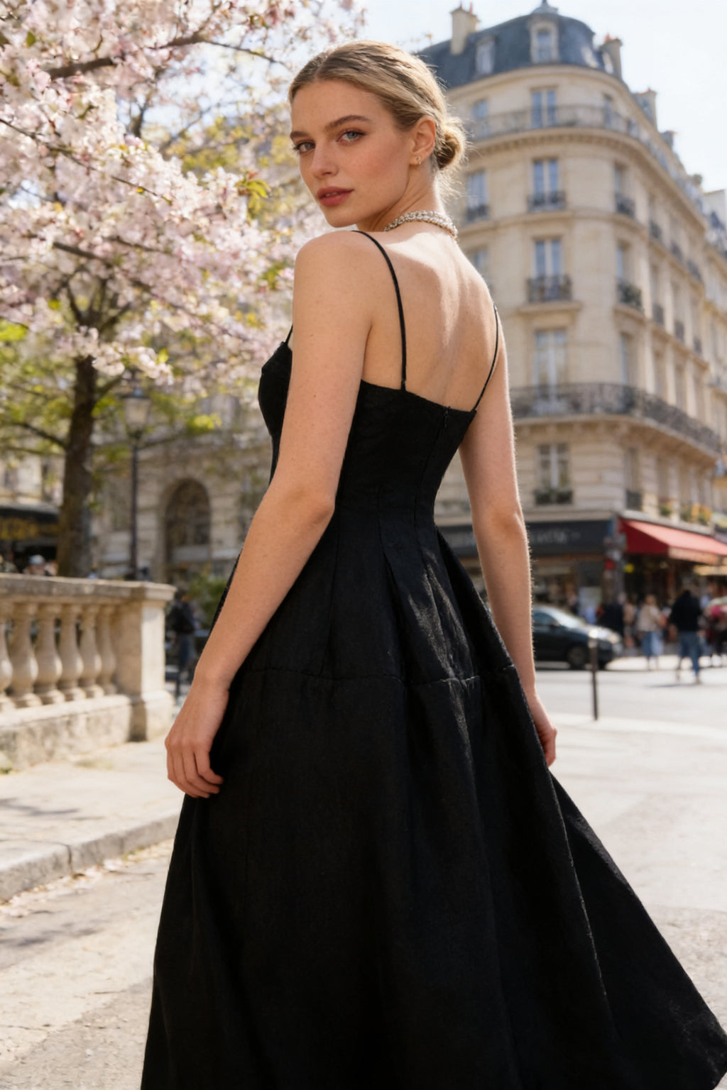 Q26 Satin Corset Midi Dress