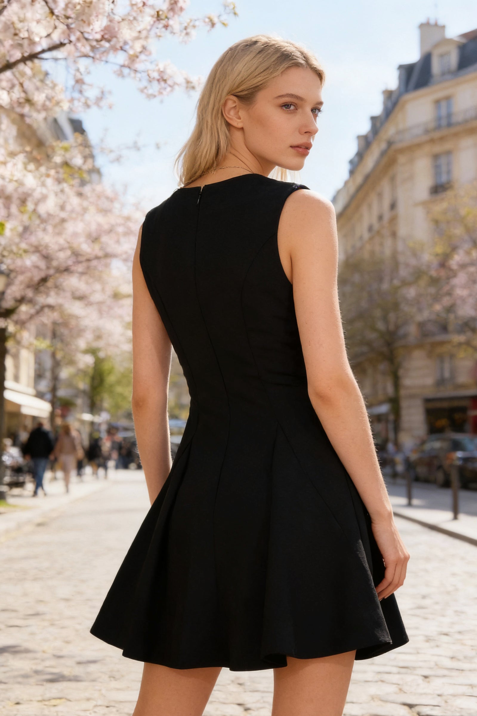 Q26 Cutout Bow Sleeveless Mini Dress