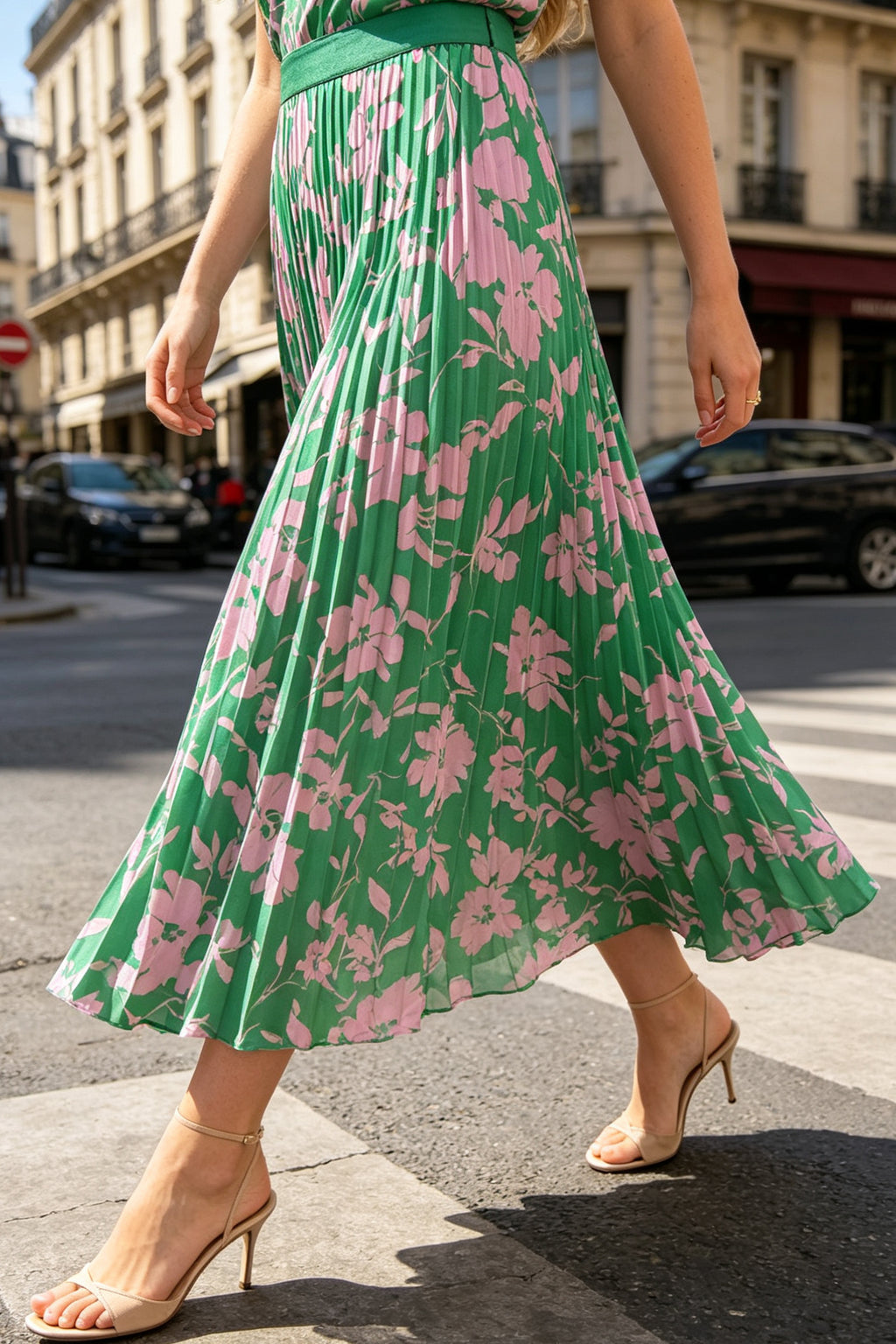 Q26 Bloom Pleated Long Skirt